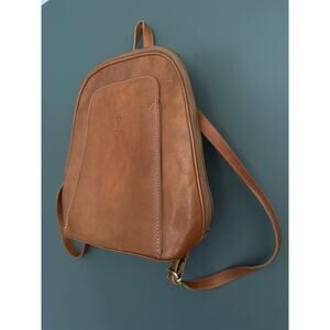 I MEDICI Firenze Italy Lucia Leather Backpack Crossbody Bag Brown